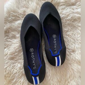 Rothy’s Vintage Racing Stripe Round Toe Flats sz 10